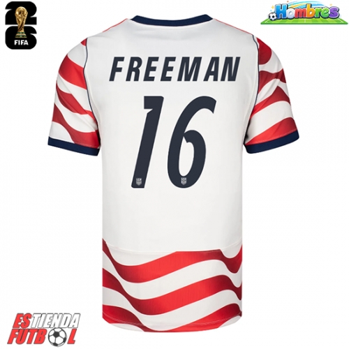 Estados Unidos Alex Freeman #16 Primera Equipación Mundial 2026 Manga Corta